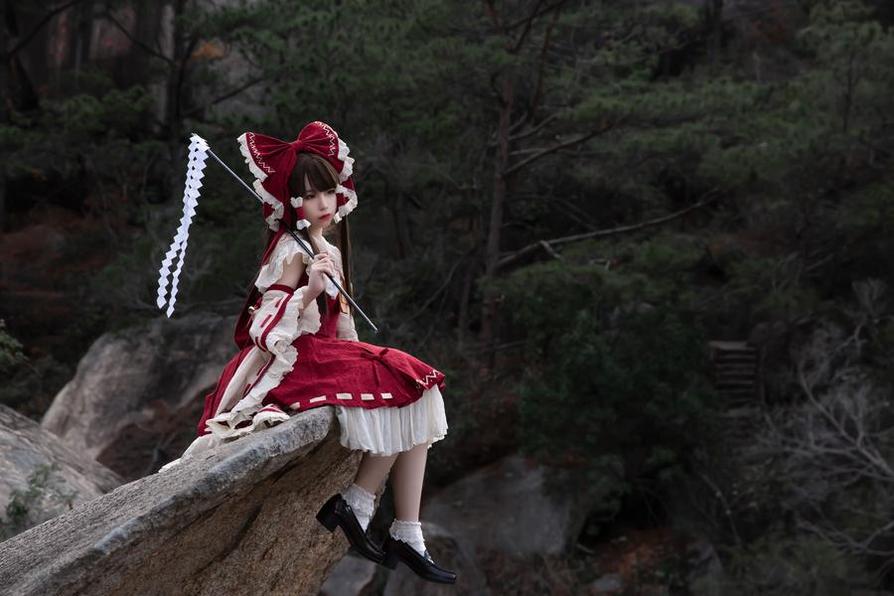 尽收眼底的g44不会受伤雾枝稻荷神社cosplay原图-51acg